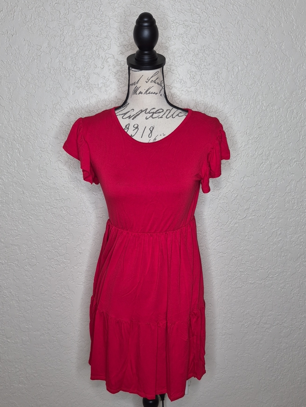 Brit & Bri Tiered Skirt Dress Red Size M